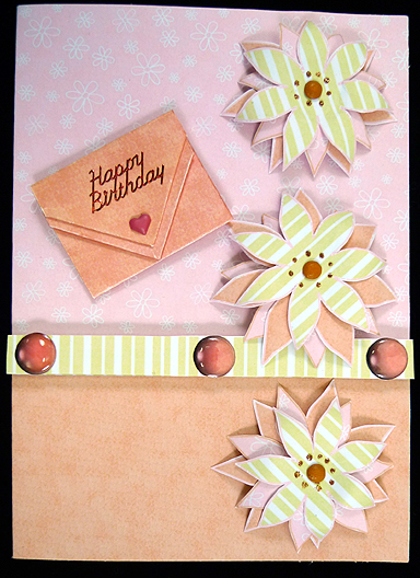 Mini Envelope Card - Spring Flowers 2 with Spanish by Peggy Stogdill