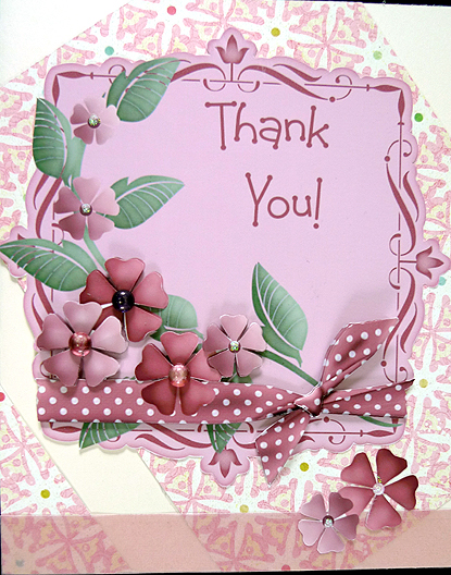 Rose Polka Dot Card Topper by Peggy Stogdill