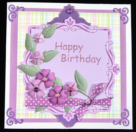 Magenta Polka Dot Card Topper by Peggy Stogdill