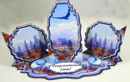 Triple Twist Easel Card - Where Eagles Soar by Peggy Stogdill