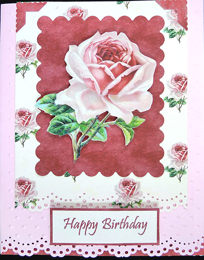 Dusky Pink Birthday Flower by Peggy Stogdill