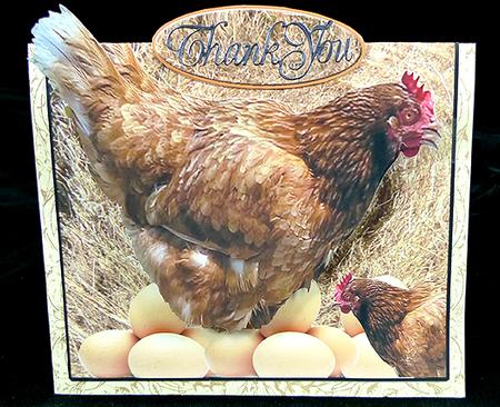 Flick and Wiggle Chook Card by Peggy Stogdill