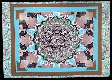 Blue Kaleidoscope Decoupage by Peggy Stogdill