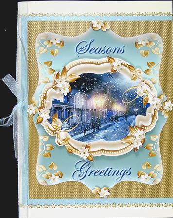 Gorgeous Greeting Topper #3 -teal Tones by Peggy Stogdill