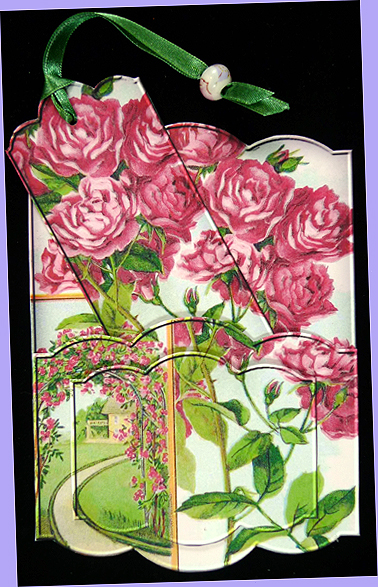 Rose Garden Bookmark Card Topper by Peggy Stogdill