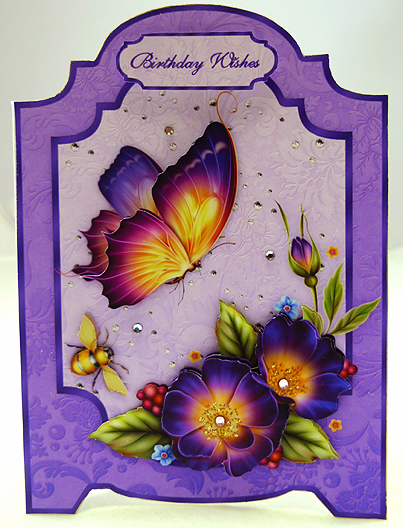 Blooming Butterfly Screen Card by Peggy Stogdill