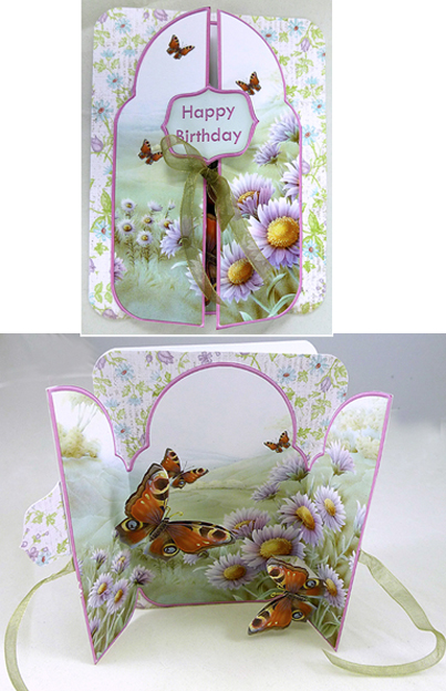 Butterfly Valley Gatefold Pop Up Card by Peggy Stogdill