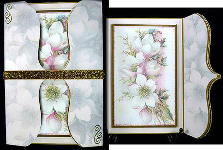 Christmas Roses Matching Bracket Wrap by Peggy Stogdill