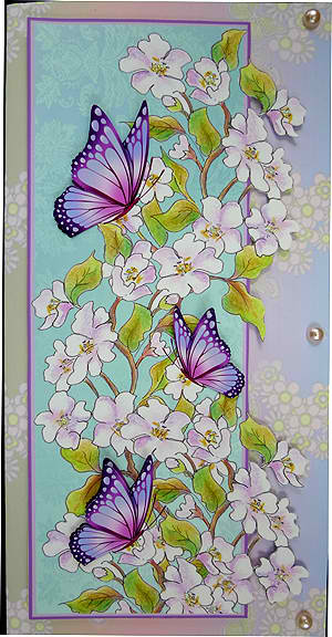 Flowers and Butterflies Backing Paper by Peggy Stogdill