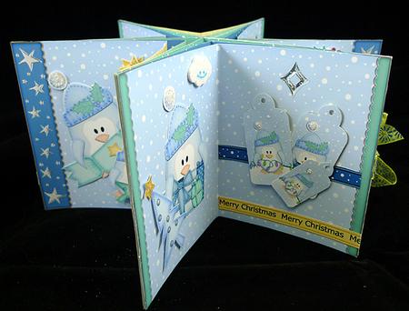 3D Christmas Penguins Carousel Card Kit by Peggy Stogdill