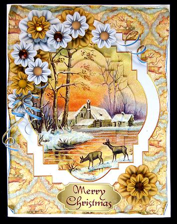 Winter Scene Topper and Insert by Peggy Stogdill