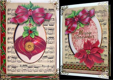 2 Sheet Music Frames Blank Card Fronts by Peggy Stogdill