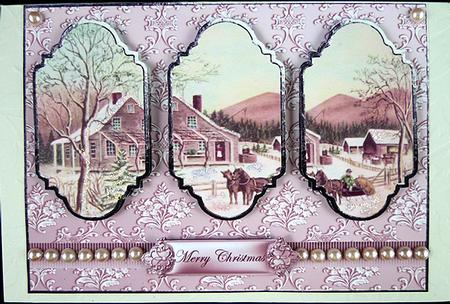 Farmhouse in Winter Panel Card by Peggy Stogdill