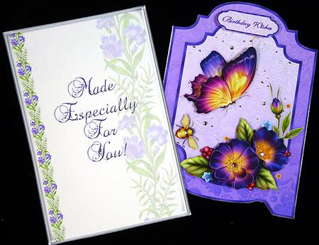 Card Protector Purple Flowers 4x6 Portrait by Peggy Stogdill