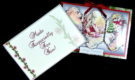 Card Protector Red Flowers 4x6 Landscape by Peggy Stogdill