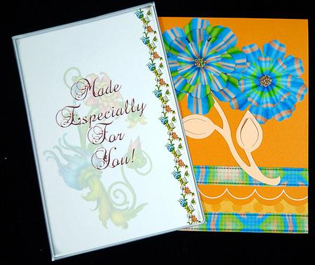 Card Protector Stylized Flowers 2 4x6 Portrait by Peggy Stogdill