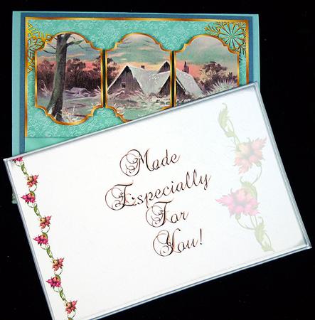 Card Protector Stylized Flowers 4x6 Landscape by Peggy Stogdill