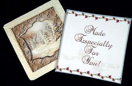 Card Protector Stylized Flowers 5x5 by Peggy Stogdill