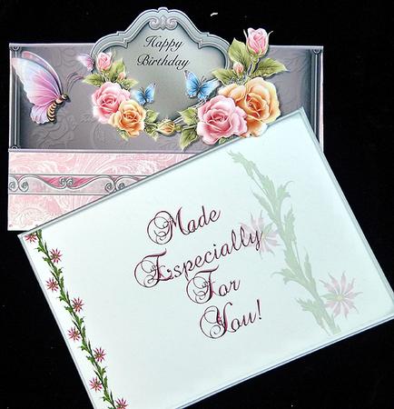 Card Protector Red Flowers 5x7 Landscape by Peggy Stogdill