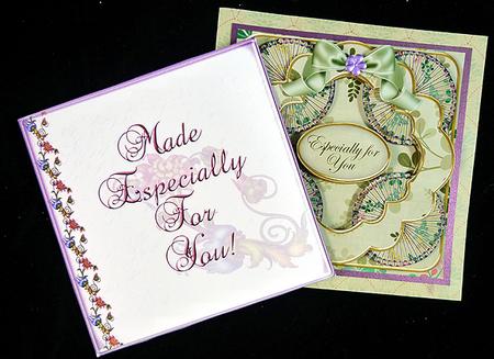 Card Protector Stylized Flowers 2 5x5 by Peggy Stogdill