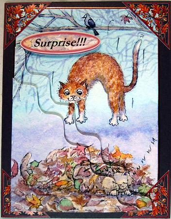 He Was Dropping in for a Surprise Visit Pyramid by Peggy Stogdill