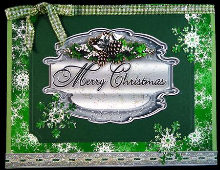 Elegant Jewelled Borders - Christmas Mixed Silver by Peggy Stogdill
