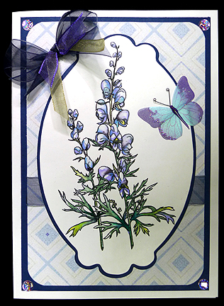 Flowery Blues Paper 2 by Peggy Stogdill