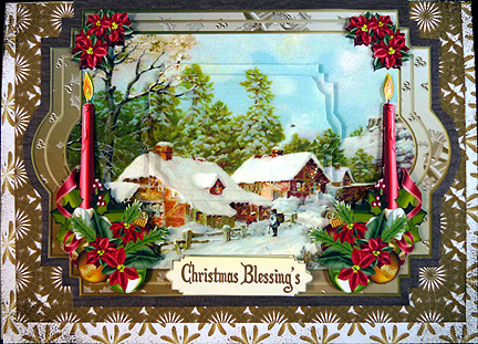 Christmas Winters Day Decoupage Topper 1 by Peggy Stogdill