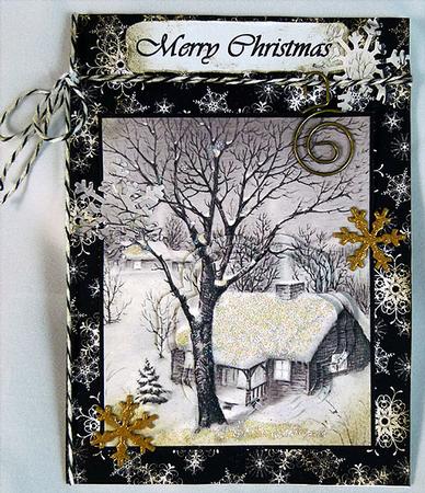 Snow Scene in Black and White by Peggy Stogdill