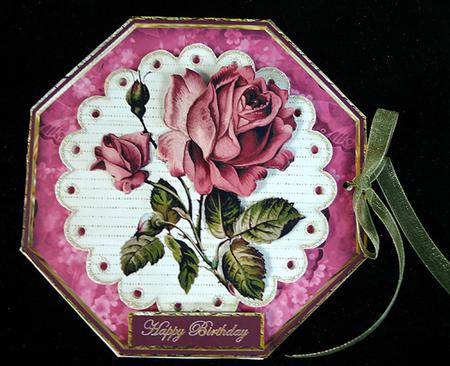Vintage Rose Octagon Card Mini Kit by Peggy Stogdill