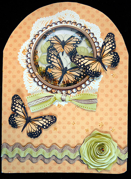 Vintage Roundtop 5x7 Quick Card - Gold by Peggy Stogdill