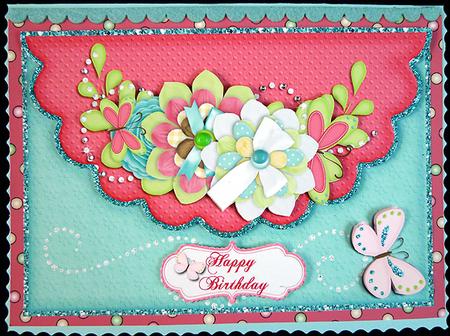 Flower & Butterfly Cluster 5x7 Topper by Peggy Stogdill