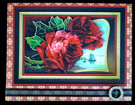 Dramatic Red Roses Quick Card by Peggy Stogdill