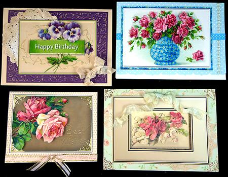 Vintage Floral Quick Cards Bumper Kit by Peggy Stogdill