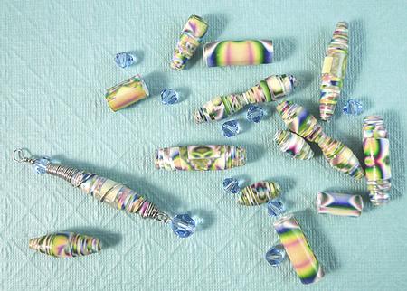 Coordinated Bead Sampler #6 by Peggy Stogdill