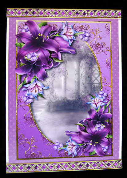 Beautiful Purple Lilies + Decoupage by Peggy Stogdill