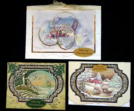 Gilded Merry Christmas Tags by Peggy Stogdill