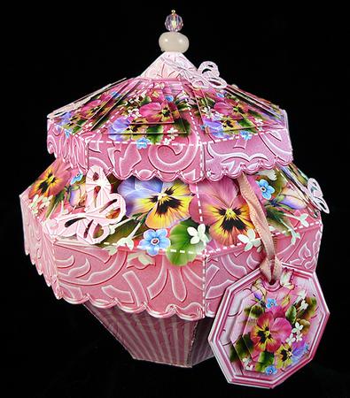 Truly Scrumptious Gift Box Winter Pansies and Butterflies by Peggy Stogdill