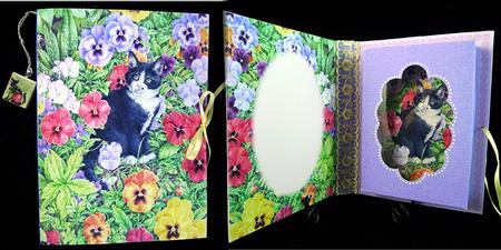 Cat Combi Card Box Handcut by Peggy Stogdill