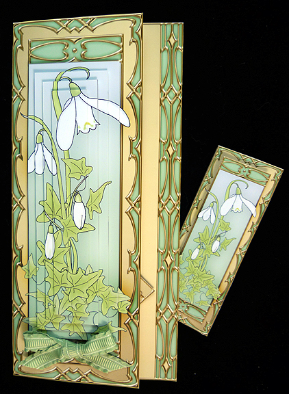 3D Offset Dl Snowdrops Pyramage Mini Kit by Peggy Stogdill