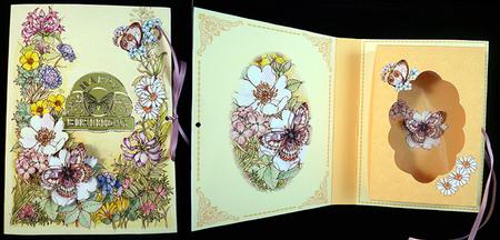Flower and Butterfly Combi Card Box Handcut Version by Peggy Stogdill