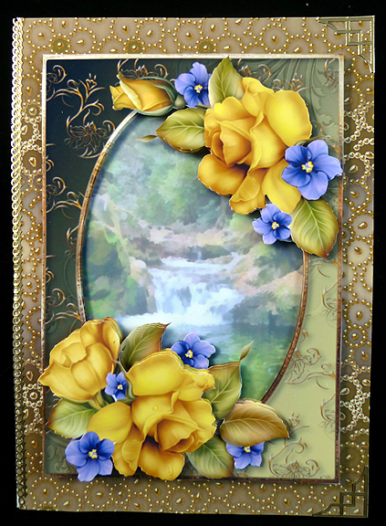 Yellow Roses & Waterfall Mini Kit by Peggy Stogdill