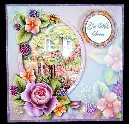 Beautiful Summer Rose Cottage by Peggy Stogdill
