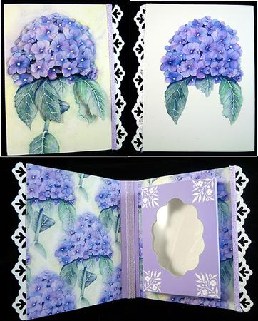 Hydrangea Combi Card Box No Words Handcut by Peggy Stogdill