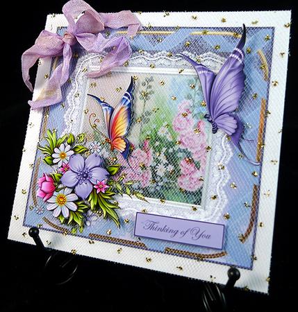 Meadow Flowers and Butterflies Card by Peggy Stogdill