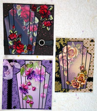 8 A4 Art Deco Floral Plaque Toppers Bumper Kit by Peggy Stogdill