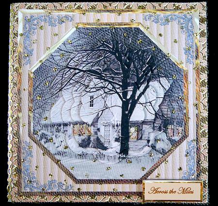 Borange Ditsy Heart Gold A4 Backing Paper by Peggy Stogdill