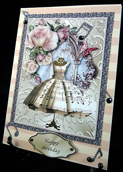 The Music Dress Card Topper by Peggy Stogdill