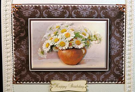 Pot of Daisies Quick Card by Peggy Stogdill