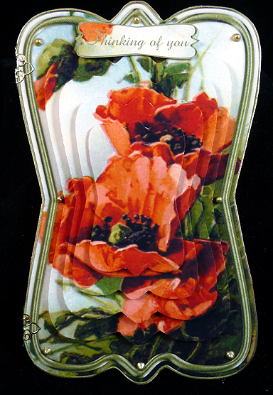 Beautiful Painted Poppies Shaped Card Mini Kit by Peggy Stogdill